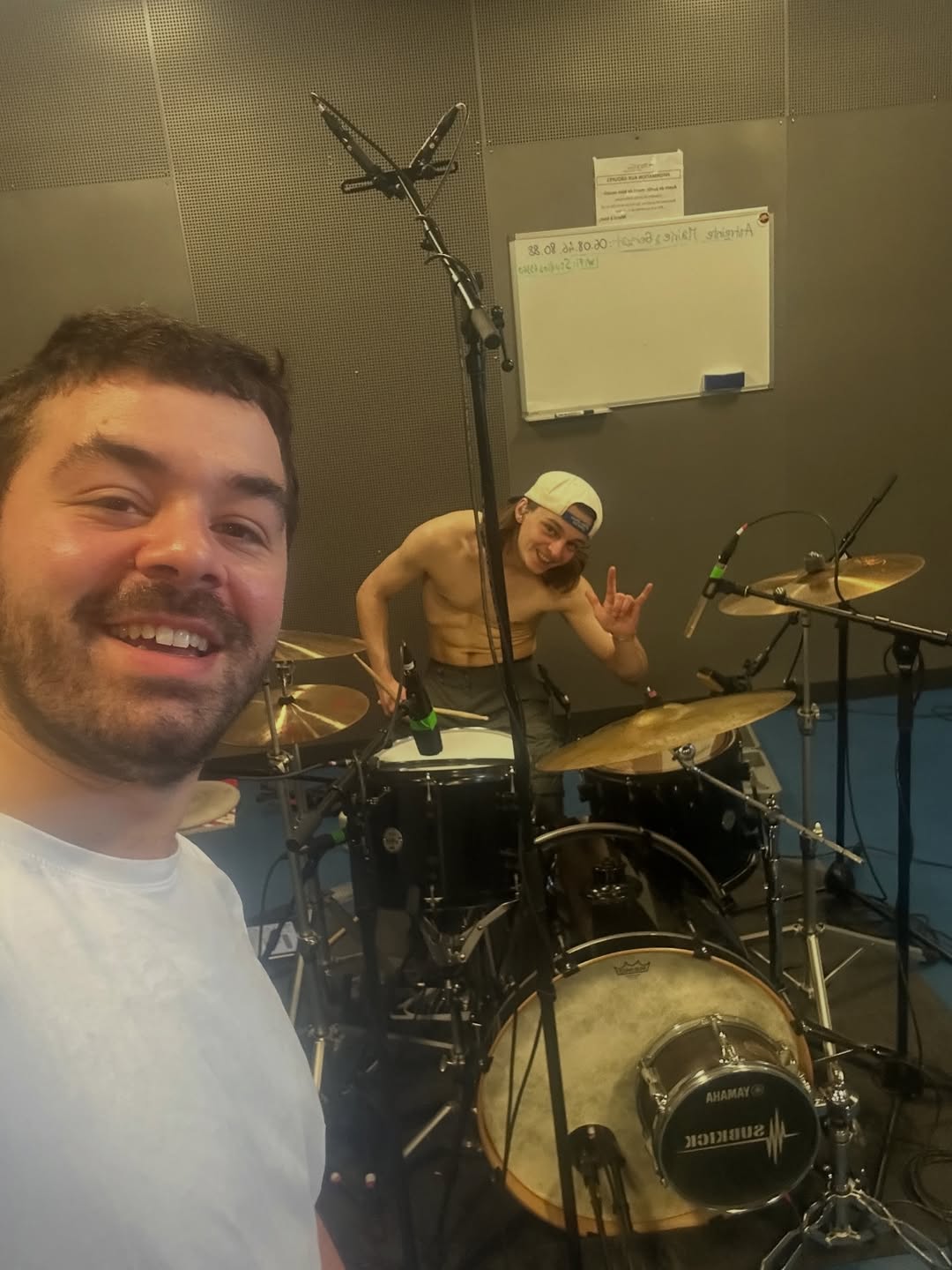 Session batterie punk au Studio La Varenne